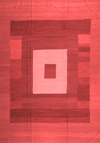 Abstract Red Contemporary Rug, con1701red