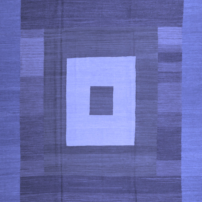 Abstract Blue Contemporary Rug, con1701blu