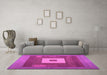 Machine Washable Abstract Pink Contemporary Rug in a Living Room, wshcon1701pnk