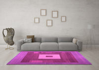 Machine Washable Abstract Pink Contemporary Rug, wshcon1701pnk