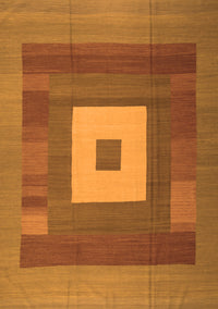 Abstract Orange Contemporary Rug, con1701org