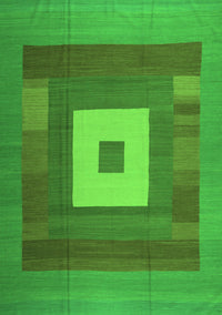 Abstract Green Contemporary Rug, con1701grn