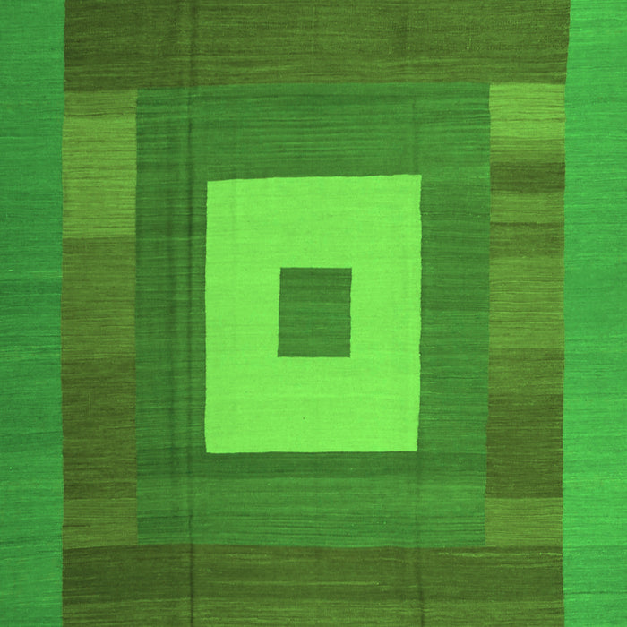 Abstract Green Contemporary Rug, con1701grn