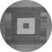 Square Abstract Gray Contemporary Rug, con1701gry