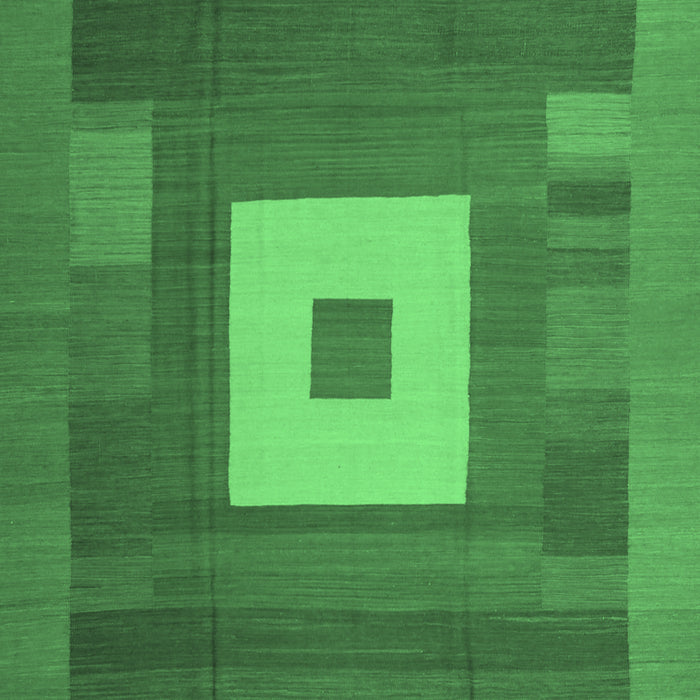 Machine Washable Abstract Emerald Green Contemporary Area Rugs, wshcon1701emgrn