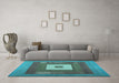 Machine Washable Abstract Light Blue Contemporary Rug in a Living Room, wshcon1701lblu