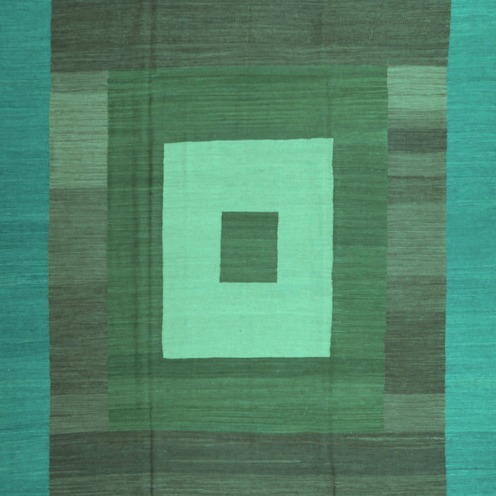 Abstract Turquoise Contemporary Rug, con1701turq