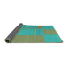 Sideview of Abstract Turquoise Contemporary Rug, con1702turq