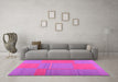 Machine Washable Abstract Pink Contemporary Rug in a Living Room, wshcon1702pnk