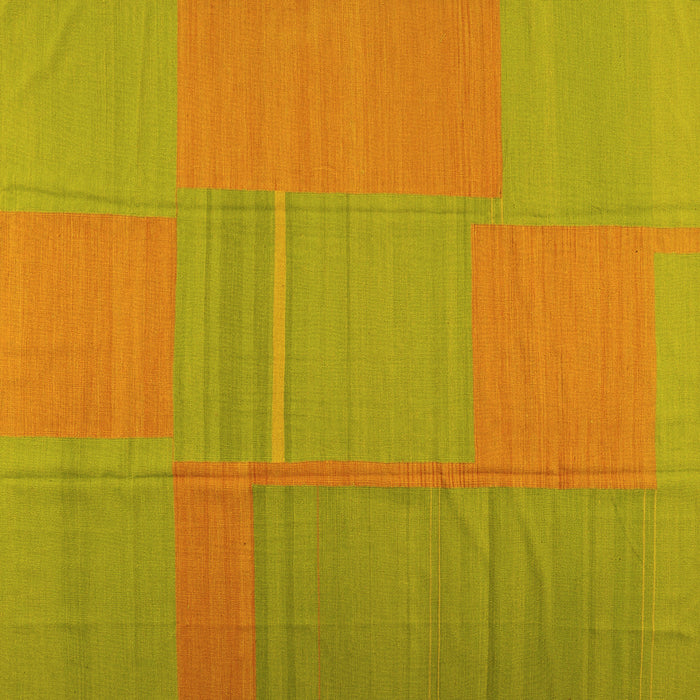 Square Machine Washable Abstract Yellow Contemporary Rug, wshcon1702yw