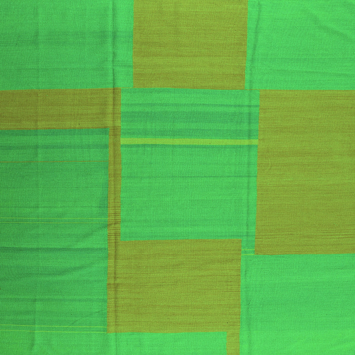 Serging Thickness of Abstract Green Contemporary Rug, con1702grn