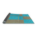 Sideview of Abstract Light Blue Contemporary Rug, con1702lblu