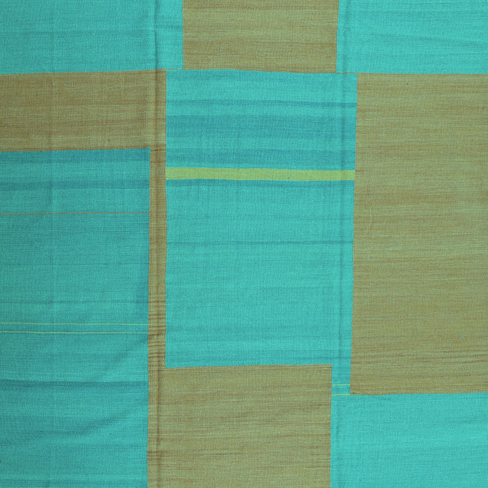 Machine Washable Abstract Turquoise Contemporary Area Rugs, wshcon1702turq