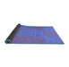 Sideview of Abstract Blue Contemporary Rug, con1702blu