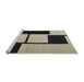 Serging Thickness of Machine Washable Contemporary Light French Beige Brown Rug, wshcon1703