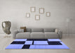 Machine Washable Abstract Blue Contemporary Rug in a Living Room, wshcon1703blu