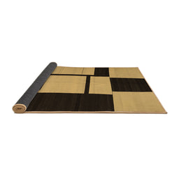 Sideview of Abstract Brown Contemporary Rug, con1703brn
