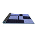 Sideview of Abstract Blue Contemporary Rug, con1703blu