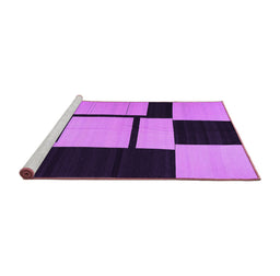 Sideview of Machine Washable Abstract Purple Contemporary Area Rugs, wshcon1703pur