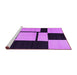 Sideview of Machine Washable Abstract Purple Contemporary Area Rugs, wshcon1703pur