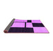 Sideview of Abstract Purple Contemporary Rug, con1703pur