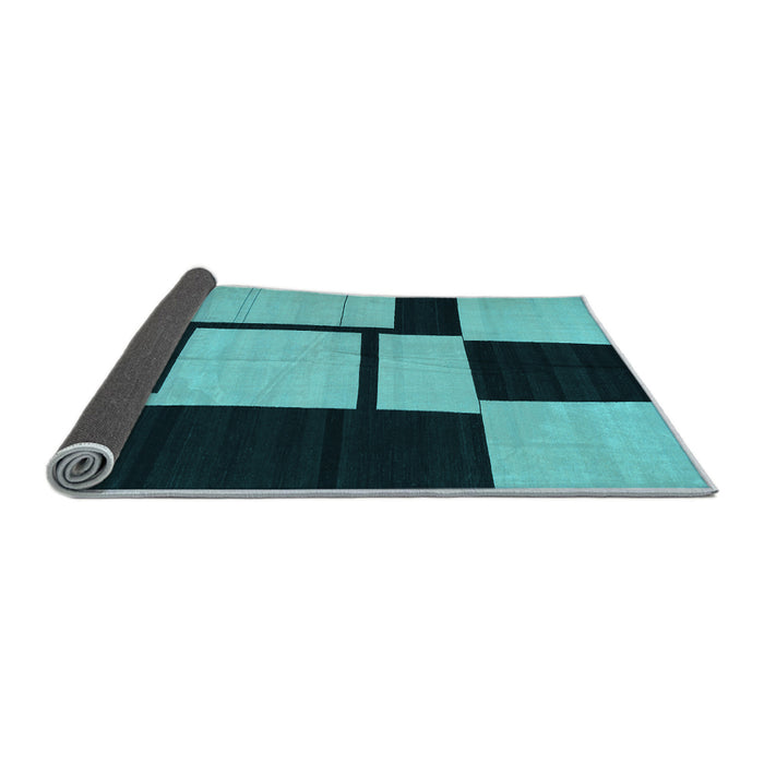 Sideview of Abstract Light Blue Contemporary Rug, con1703lblu