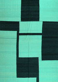 Abstract Turquoise Contemporary Rug, con1703turq