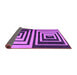 Sideview of Abstract Purple Contemporary Rug, con1704pur