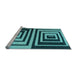 Sideview of Machine Washable Abstract Light Blue Contemporary Rug, wshcon1704lblu