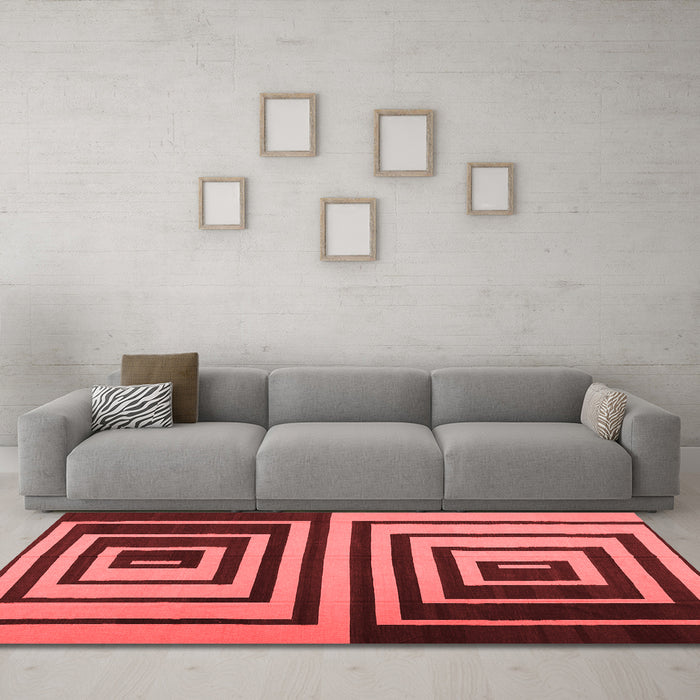 Contemporary Red Washable Rugs