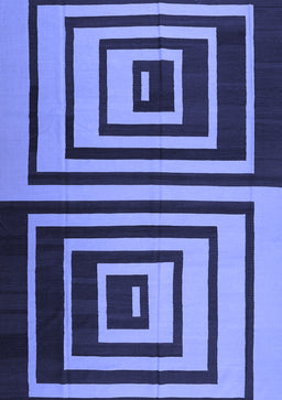 Abstract Blue Contemporary Rug, con1704blu