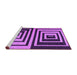 Sideview of Machine Washable Abstract Purple Contemporary Area Rugs, wshcon1704pur