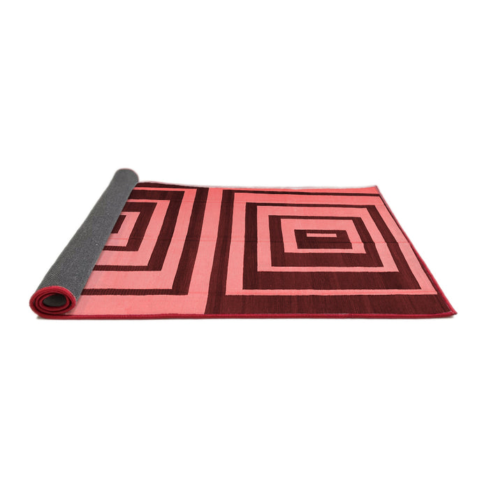 Abstract Red Contemporary Area Rugs