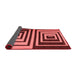 Abstract Red Contemporary Area Rugs