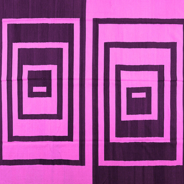 Square Machine Washable Abstract Pink Contemporary Rug, wshcon1704pnk