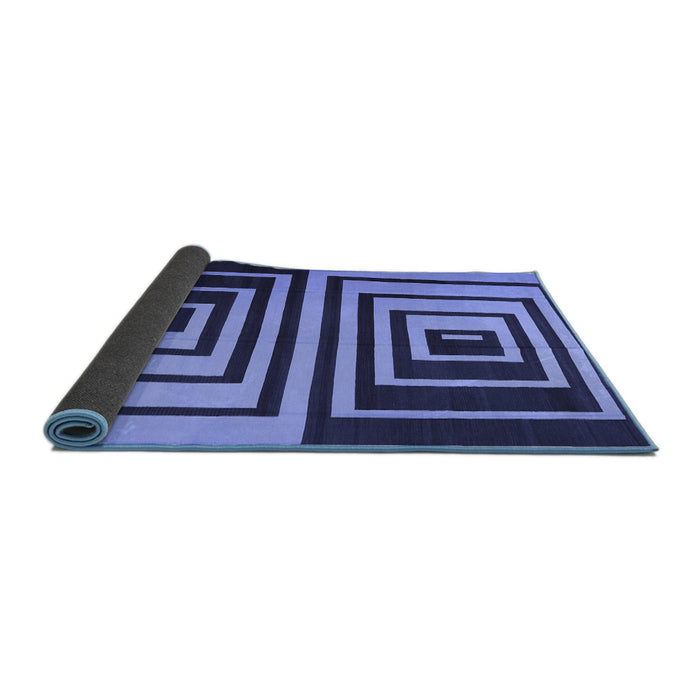 Sideview of Abstract Blue Contemporary Rug, con1704blu