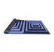 Sideview of Abstract Blue Contemporary Rug, con1704blu