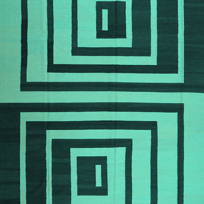 Abstract Turquoise Contemporary Rug, con1704turq