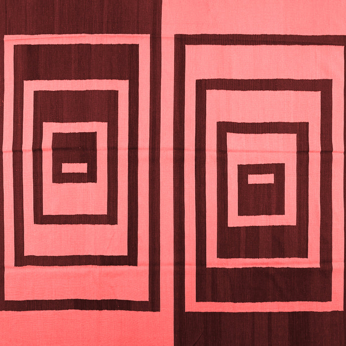 Abstract Red Contemporary Rug, con1704red