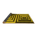 Sideview of Abstract Yellow Contemporary Rug, con1704yw