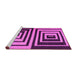 Sideview of Machine Washable Abstract Pink Contemporary Rug, wshcon1704pnk