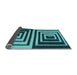 Sideview of Abstract Light Blue Contemporary Rug, con1704lblu