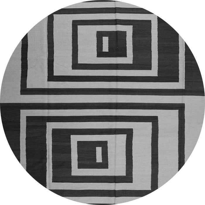 Square Abstract Gray Contemporary Rug, con1704gry