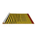 Sideview of Machine Washable Abstract Yellow Contemporary Rug, wshcon1705yw