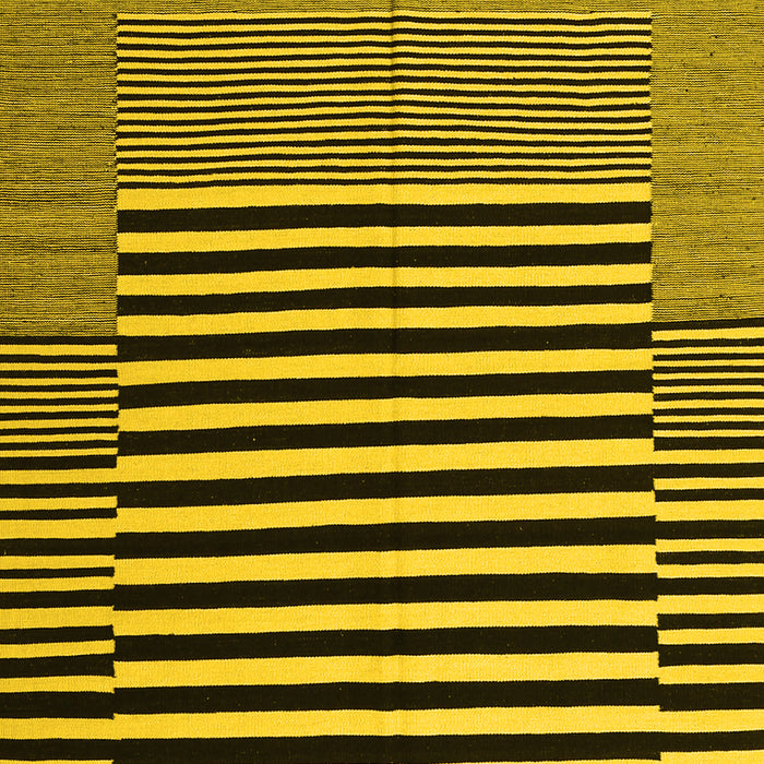 Abstract Yellow Contemporary Rug, con1705yw