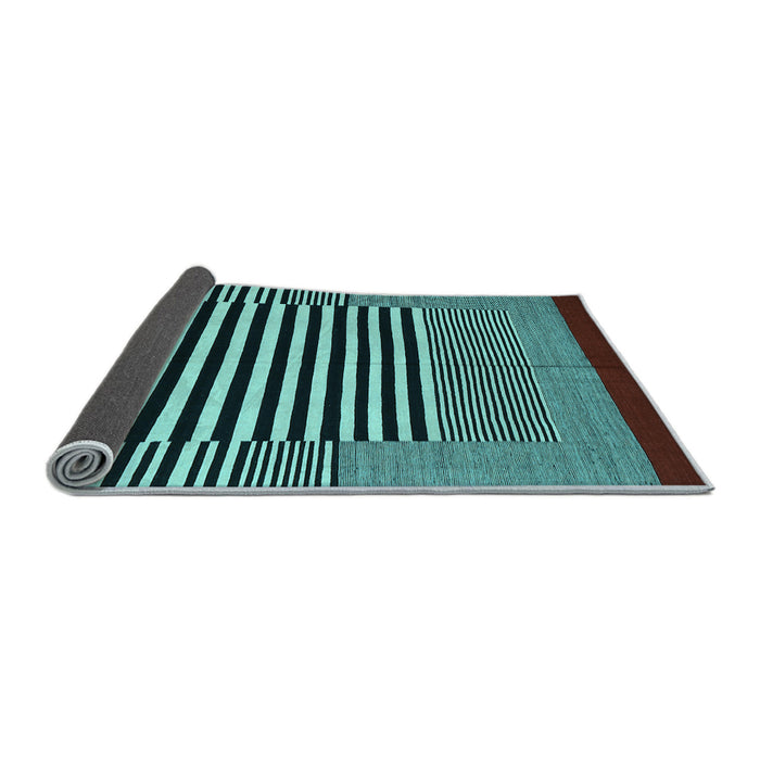 Sideview of Abstract Light Blue Contemporary Rug, con1705lblu