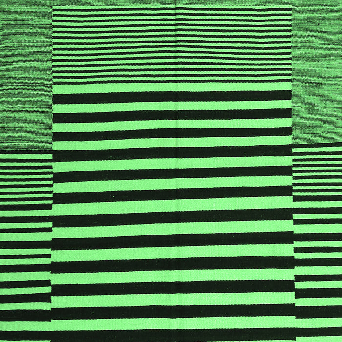 Machine Washable Abstract Emerald Green Contemporary Area Rugs, wshcon1705emgrn