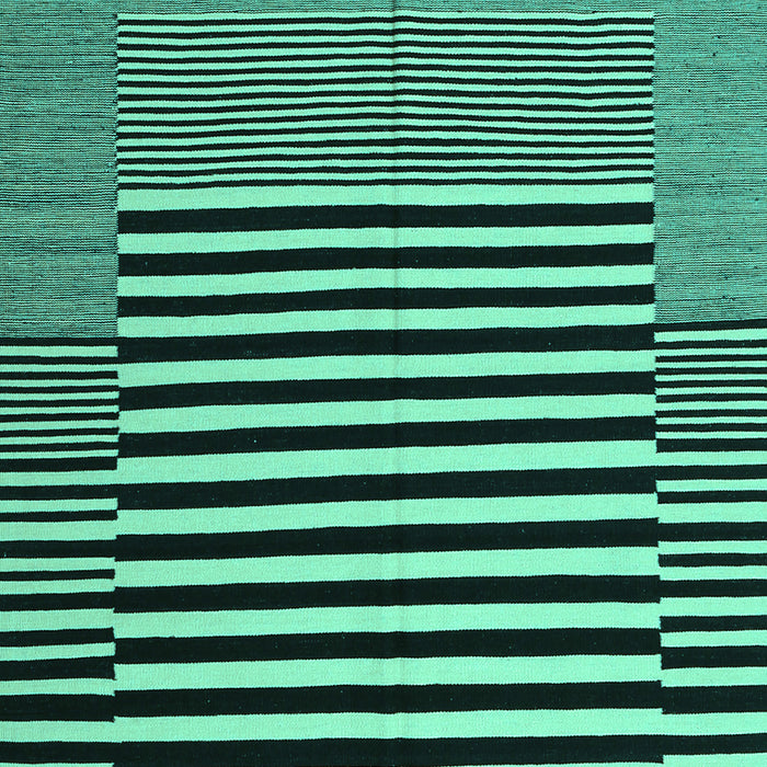 Machine Washable Abstract Turquoise Contemporary Area Rugs, wshcon1705turq