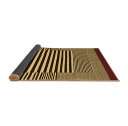 Sideview of Abstract Brown Contemporary Rug, con1705brn