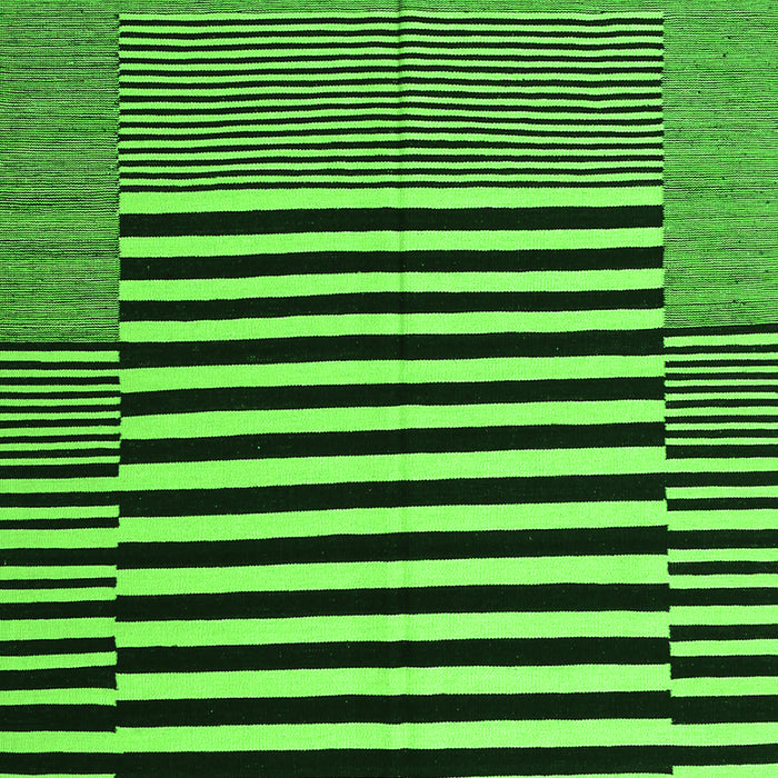 Serging Thickness of Machine Washable Abstract Green Contemporary Area Rugs, wshcon1705grn